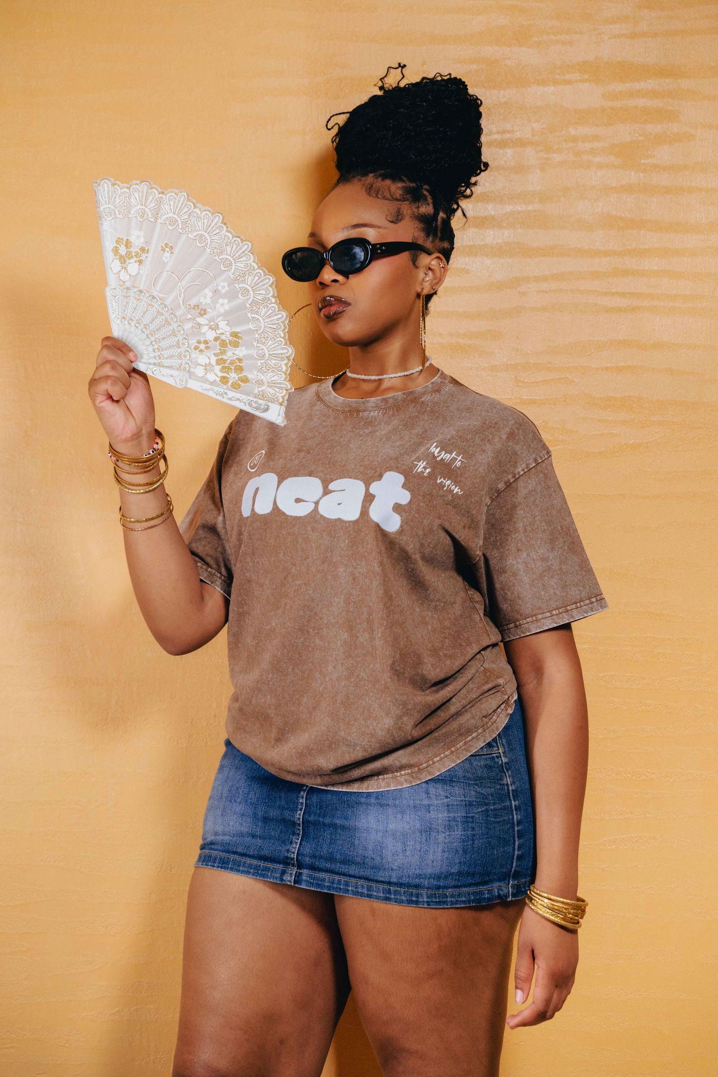 Brown Stone Washed Tee